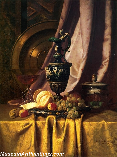 Still Life with Ewer and Fruit Painting