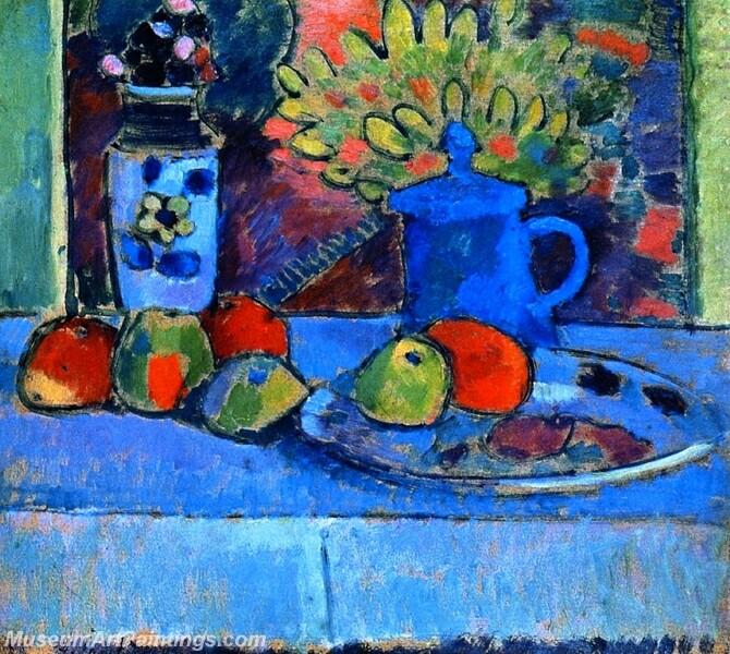 Still Life with Flowers and Fruit Abstract Painting