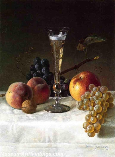 Still Life with Glass of Champagne Painting