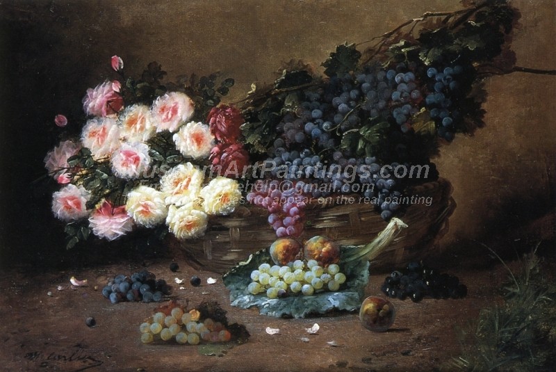 Still Life with Roses and Grapes Painting