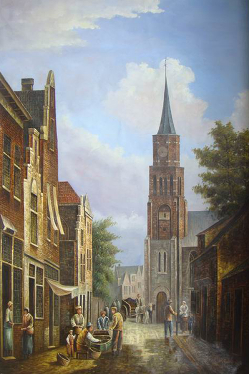 Street Scenery Painting 003