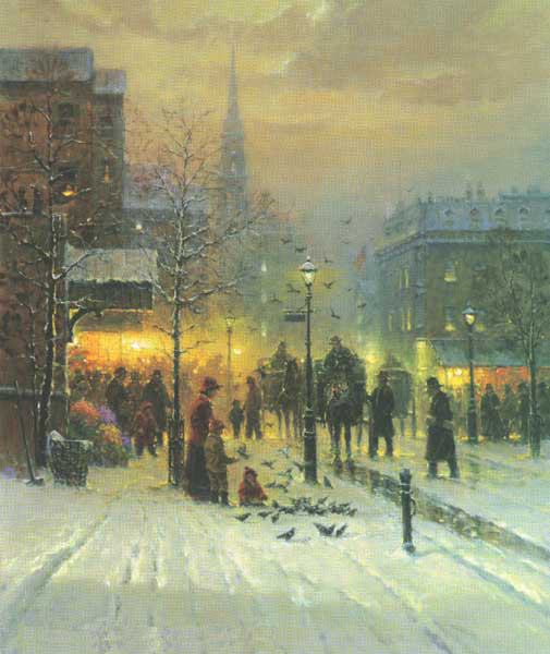 Street Scenery Painting 006