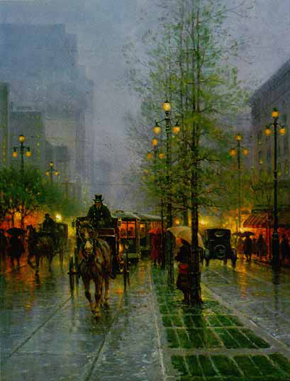 Street Scenery Painting 007