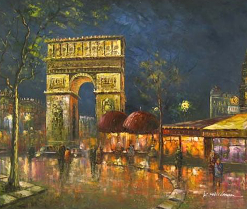 Street Scenery Painting 008