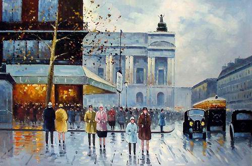 Street Scenery Painting 009