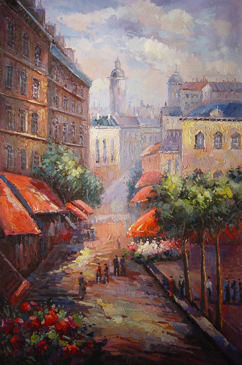 Street Scenery Painting 011