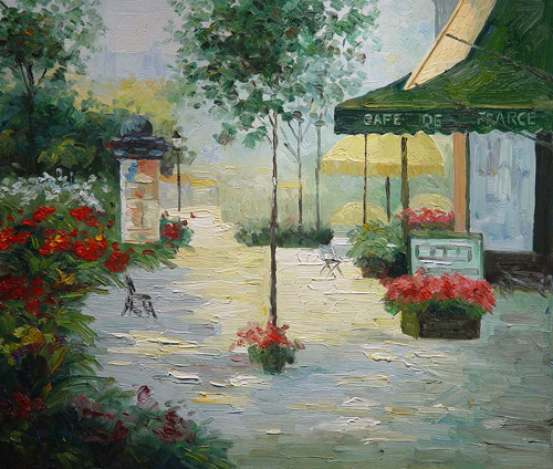 Street Scenery Painting 012