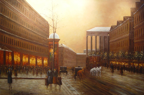 Street Scenery Painting 013