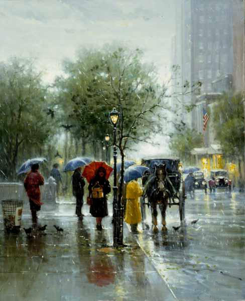Street Scenery Painting 016