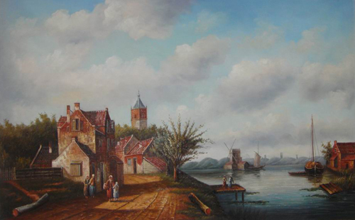 Street Scenery Paintings 020