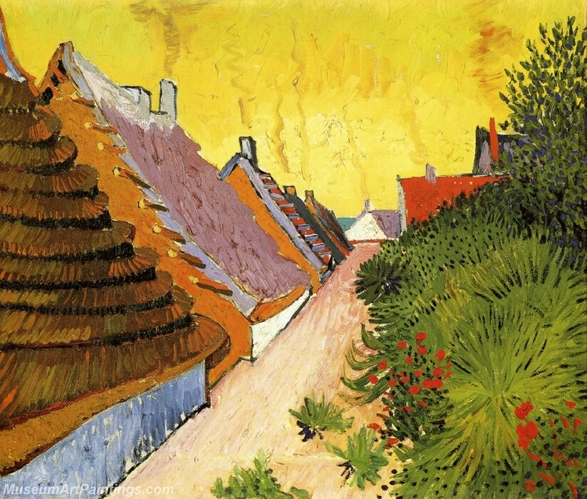 Street in Saintes Maries Painting