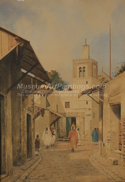 Street in Tunis by Jeno Koszkol