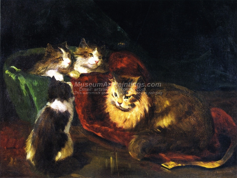 The Angora Cats by Joseph Kleitsch