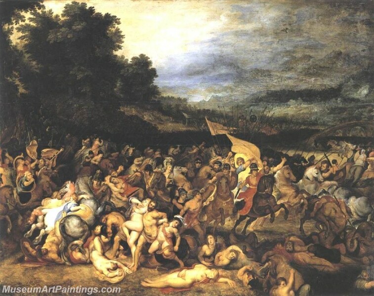The Battle of the Amazons Painting