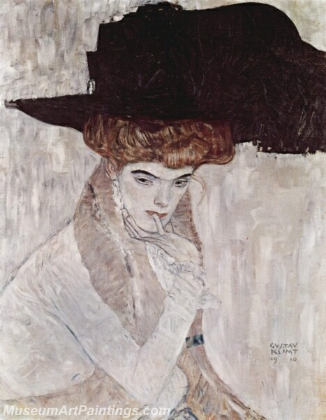 The Black Feather Hat Painting