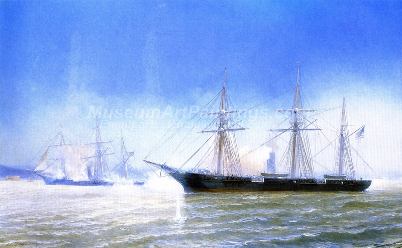 The Confederate Raider Alabama in Action with the USS Kearsarge