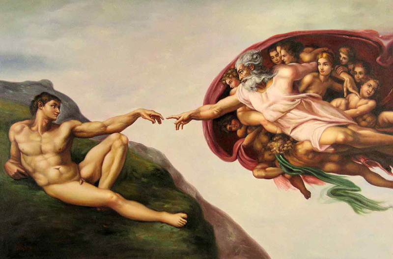 The Creation of Adam by Michelangelo