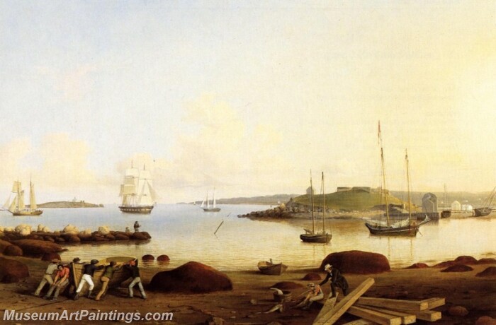The Fort and Ten Pound Island Gloucester Massachusetts Painting