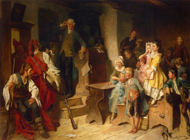 The Interrupted Lesson by Adolf Eberle