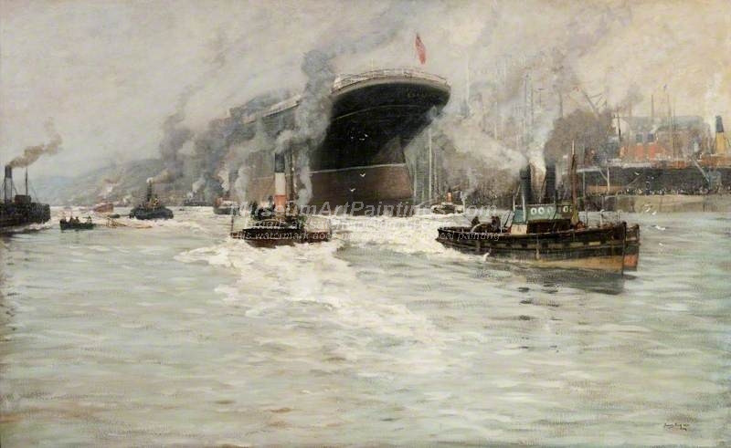 The Launch of the Lusitania by James Kay