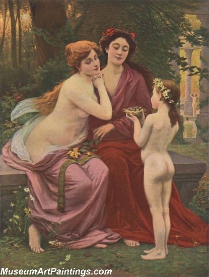 The Nest Painting by Jules Scalbert