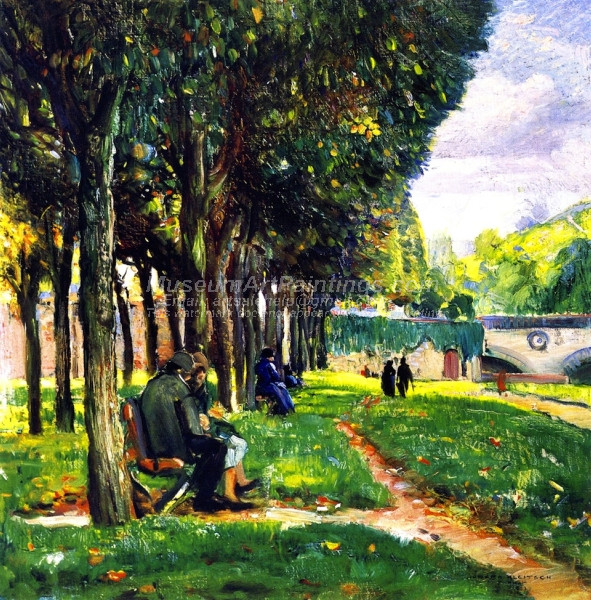 The Park in Vernon France by Joseph Kleitsch