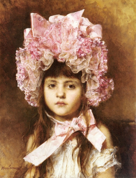 The Pink Bonnet Painting