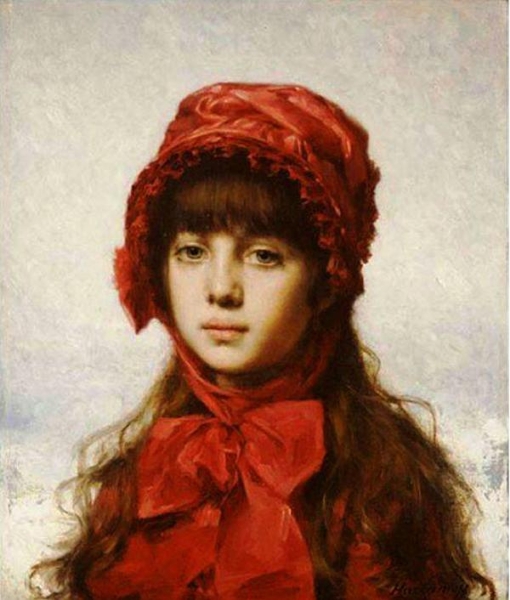 The Red Bonnet Painting