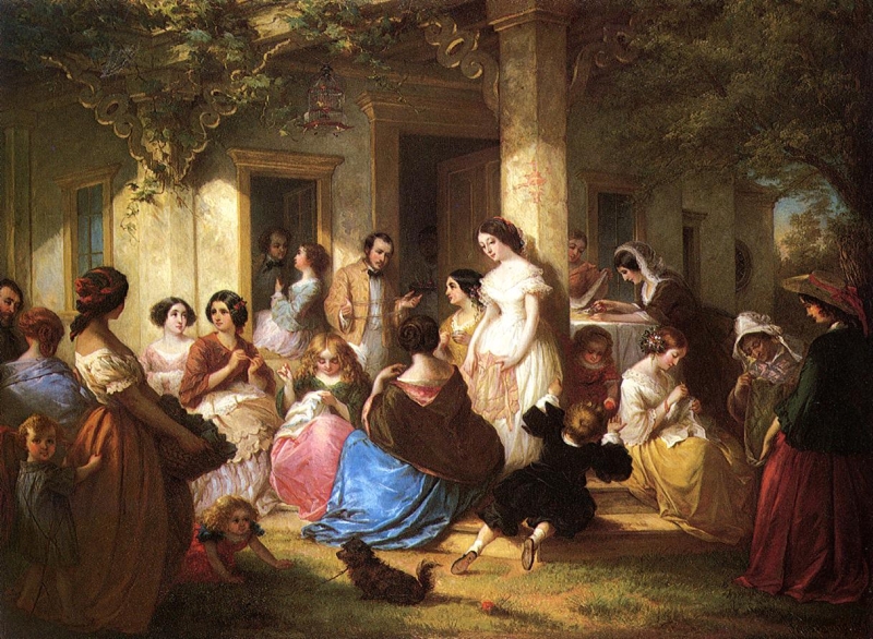 The Sewing Party by Louis Lang