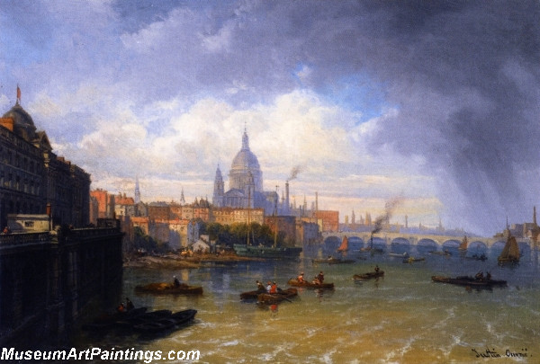The Thames with Somerset House and St Pauls Cathedral
