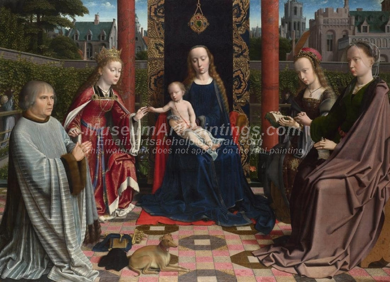 The Virgin and Child with Saints and Donor by Gheeraert David