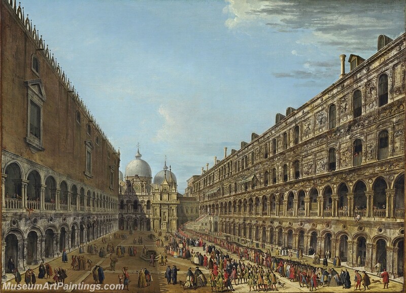 The departure of the nuncio Stoppani from the Doges Palace after his audience Painting