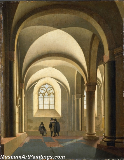 The western bays of the southern nave of St Marys Church in Utrecht Painting