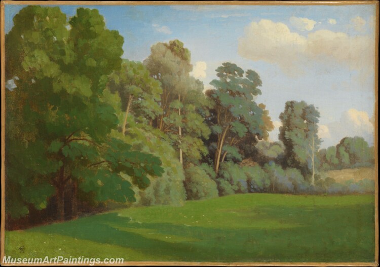 Theodore Caruelle dAligny Edge of a Wood Painting