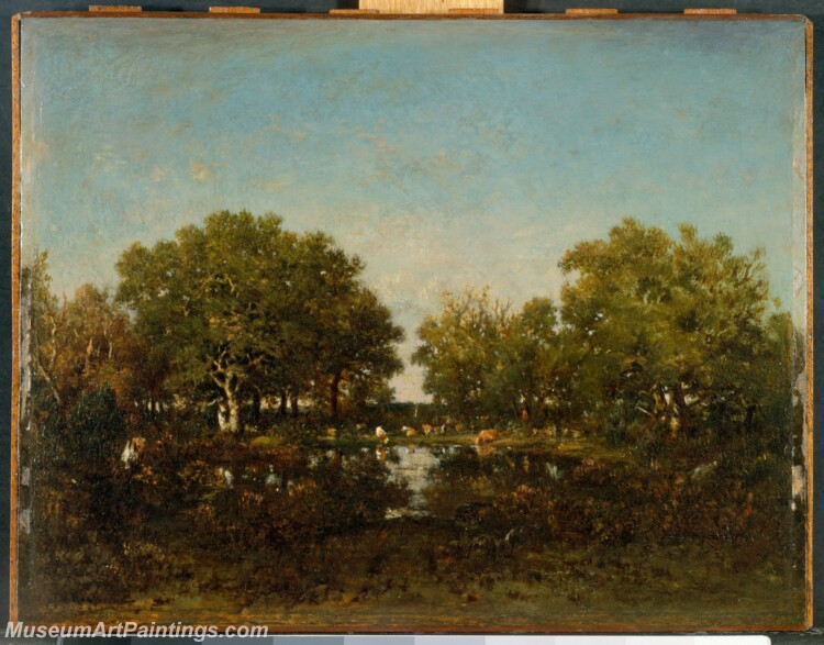 Theodore Rousseau The Pool Painting