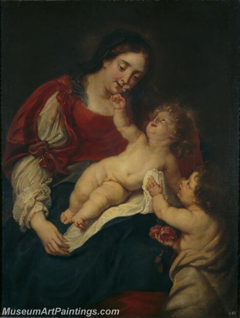 Thomas Jan La Virgen de las rosas Painting