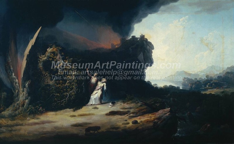 Thunderstorm with the Death of Amelia Painting by William Williams