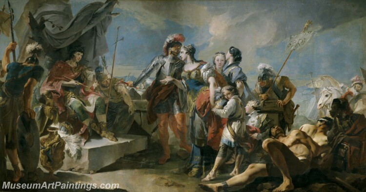 Tiepolo Giambattista La reina Zenobia ante el emperador Aureliano Painting