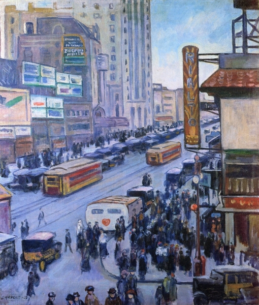 Times Square by Samuel Halpert