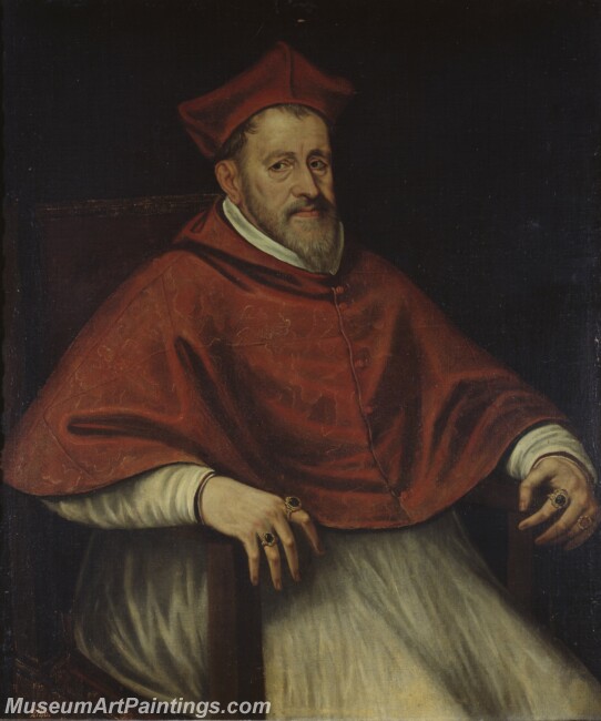 Tintoretto Jacopo Robusti Discipulo de El cardenal Andrea de Austria Painting