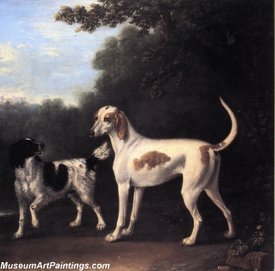Two of the Duchess of Marlboroughs Dogs Painting