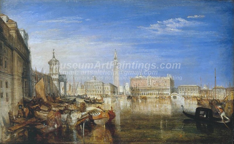 Venice Paintings Bridge of Sighs Ducal Palace and Custom House