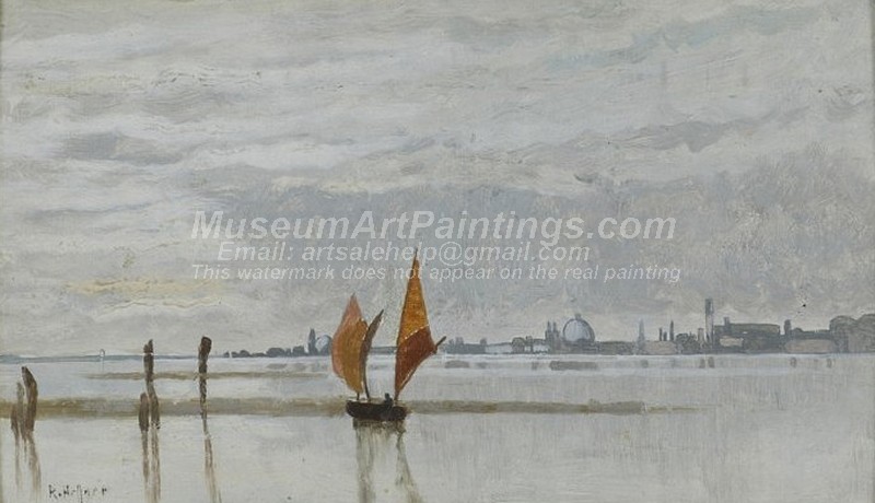 Venice Paintings Distant View of Venice