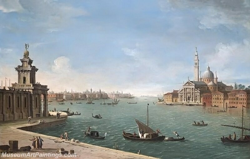 Venice the Bacino di San Marco looking east with the Punta della Dogana and San Giorgio Maggiore Painting