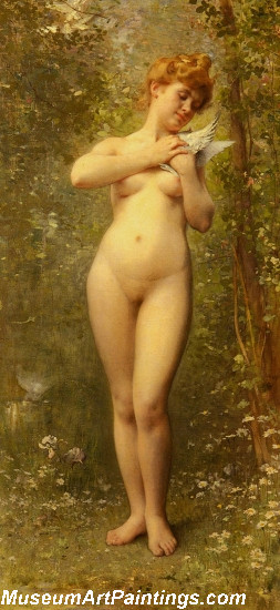 Venus With A Dove by Leon Jean Basile Perrault
