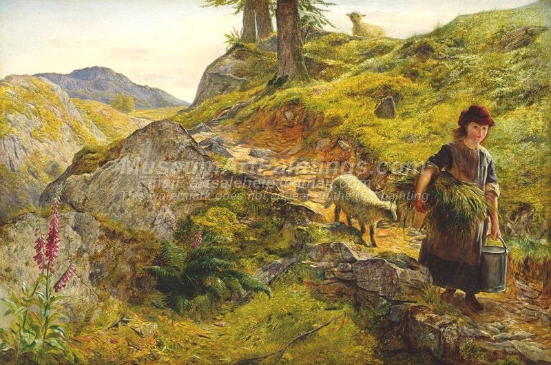Village Paintings A Mountain Path at Capel Curig Wales
