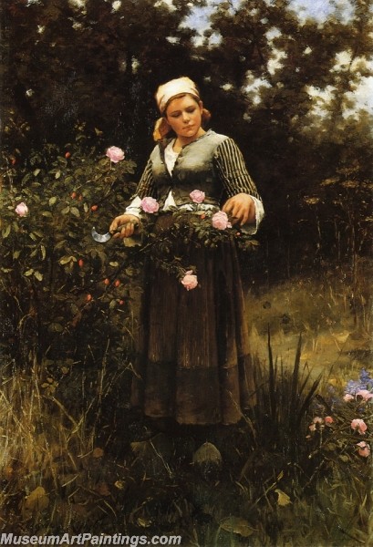 Village Paintings Gathering Roses