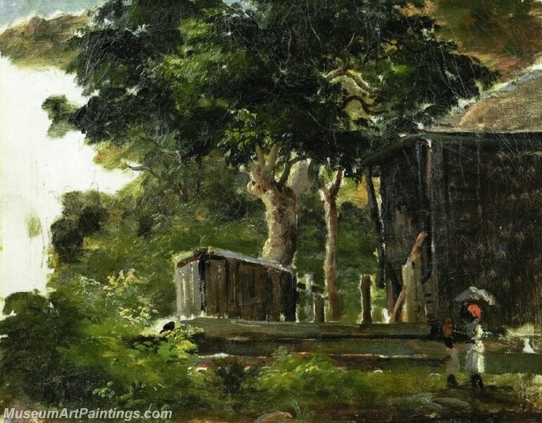 Village Scene Painting