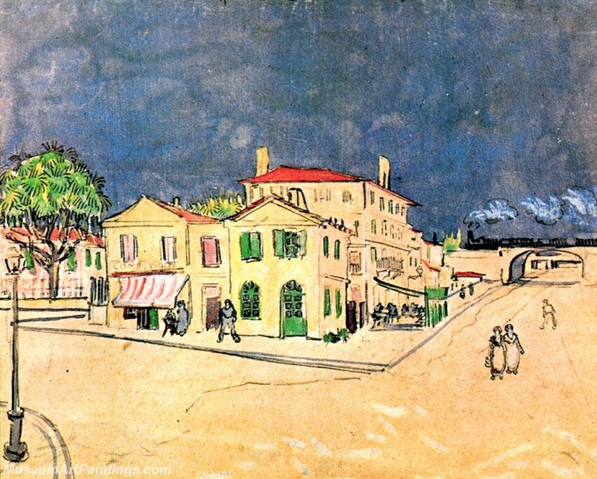 Vincent's House in Arles Painting