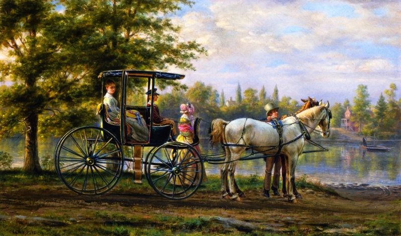 Waiting for the Ferry Shelter Island New York by Edward Lamson Henry